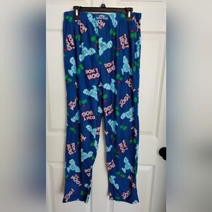 Mens National Lampoons Christmas Vacation Blue Pajama Bottoms